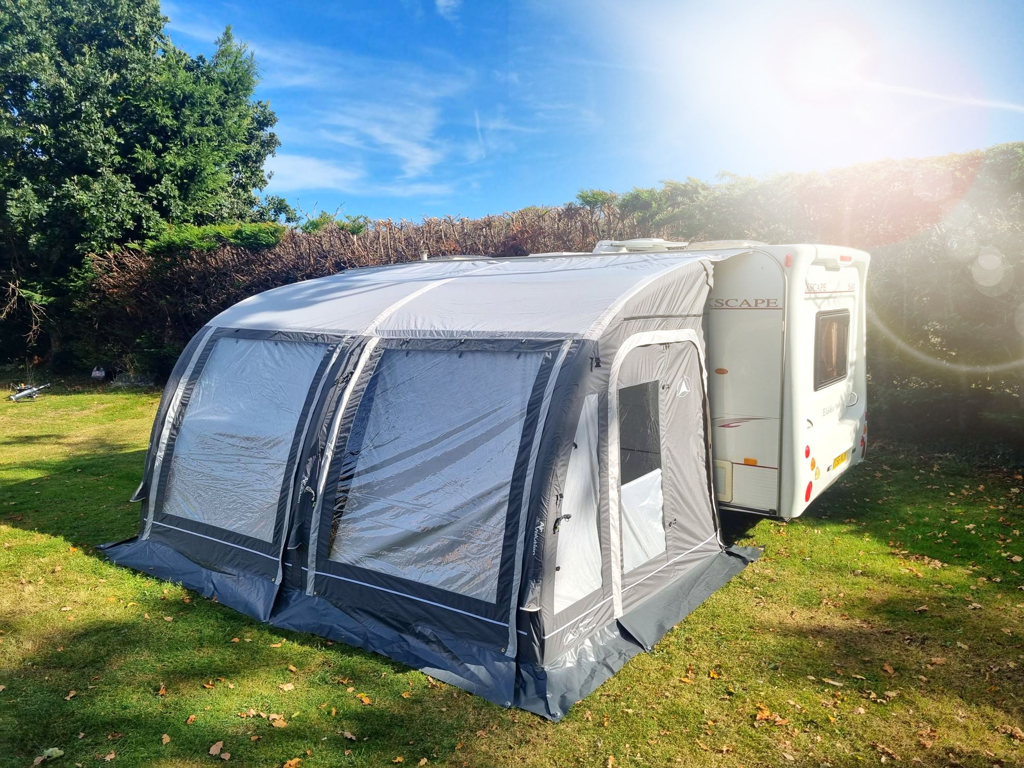 Sunncamp Airvolution Ultima Versara 300 Air Porch Awning + Carpet EX DEMO -Used
