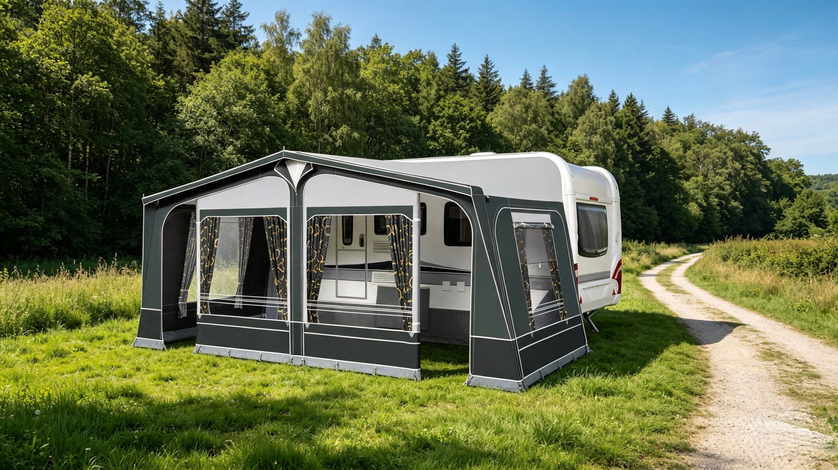 Dorema Daytona 240 Size 12 925–950cm charcoal grey EX-DEMO caravan awning