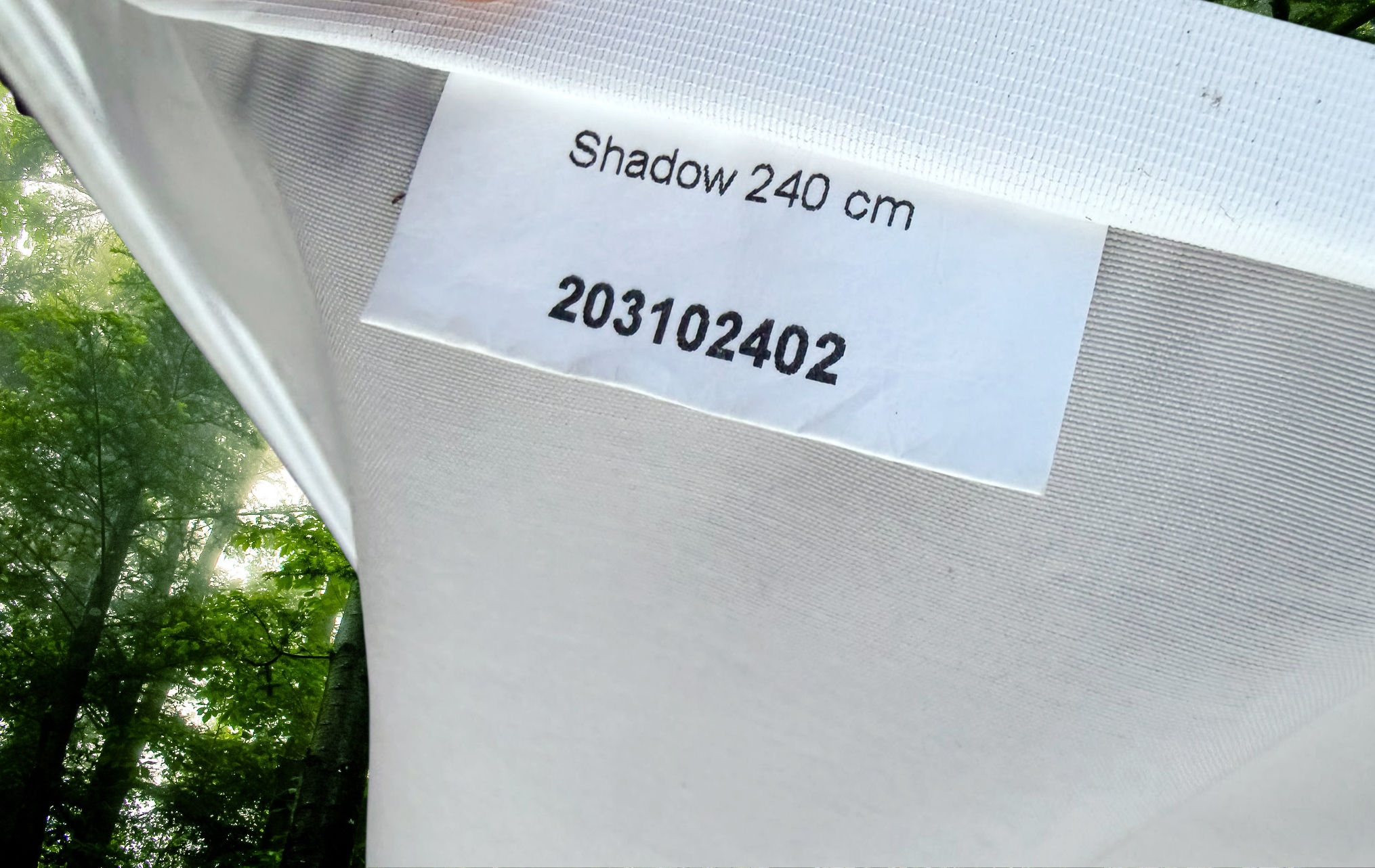 Isabella Shadow 240 caravan sun canopy with Carbon X frame