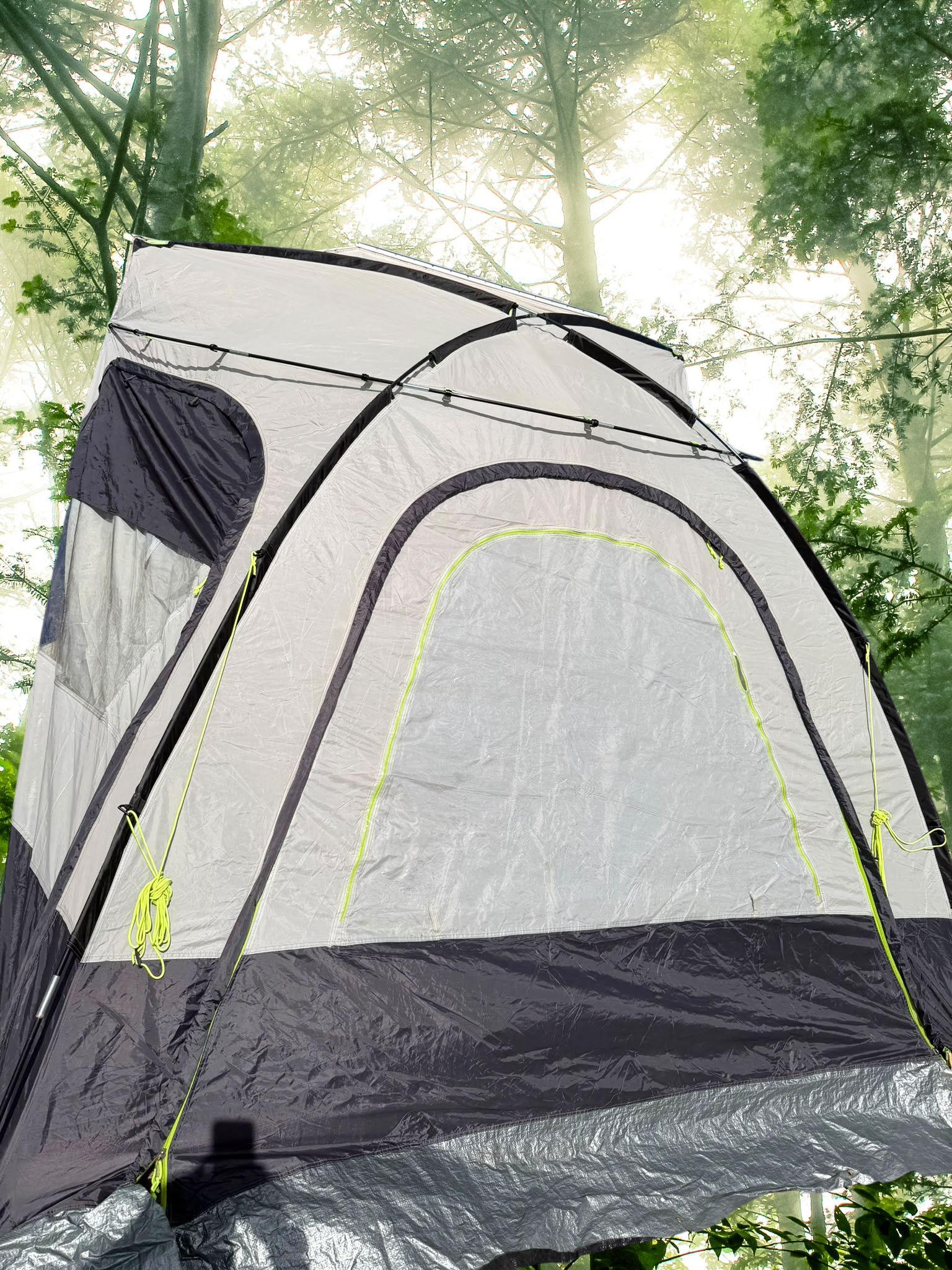 SunnCamp Scenic Plus lightweight grey caravan porch awning with fibreglass frame