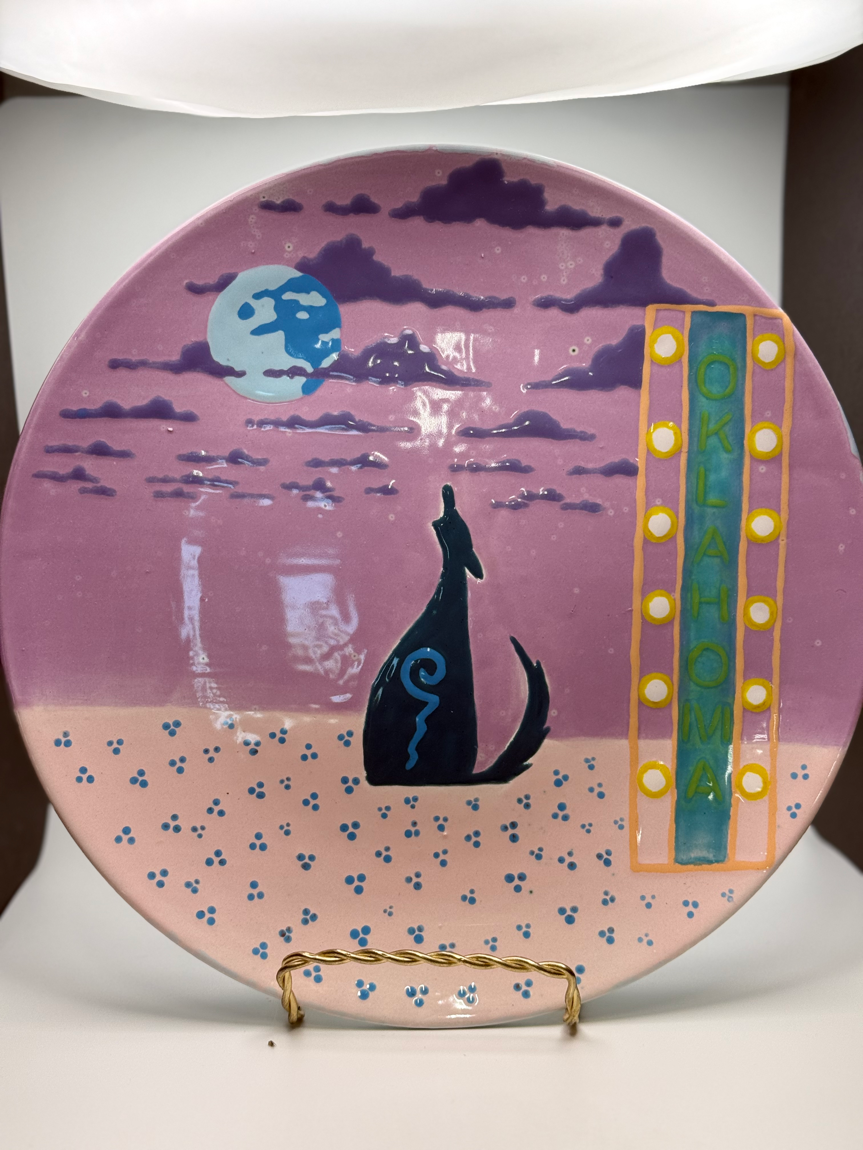 Under the Neon Oklahoma Sky plate