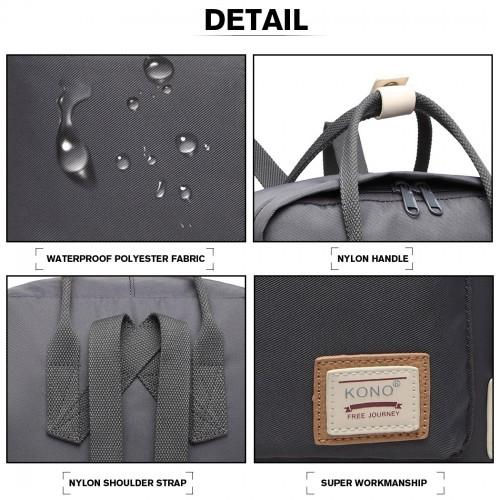 Miniatura: EB2017 - Kono Large Polyester Laptop Backpack - Grey