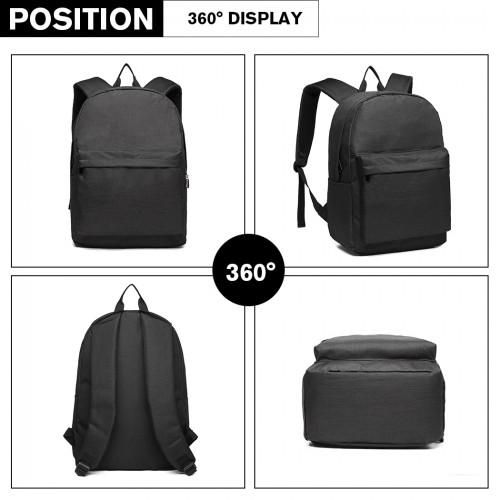 Miniatura: E1930 - Kono Durable Polyester Everyday Backpack With Sleek Design - Black