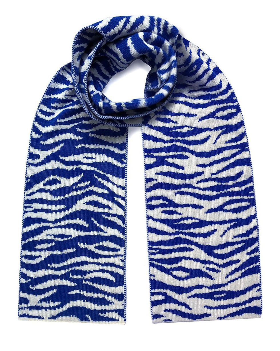 Miniatura: Tiger Wool & Cashmere Scarf Electric Blue