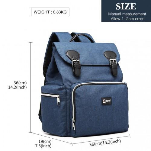 Miniatura: E1976 - Kono Travel Baby Changing Backpack with USB Charging Interface - Navy