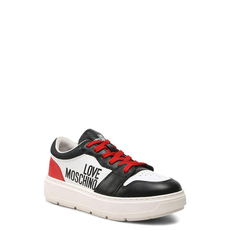 Miniatura: Black Red Leather Sneakers