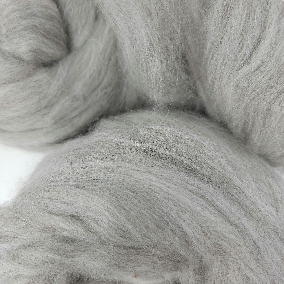 Thumbnail: Natural color Gray Cheviot Roving