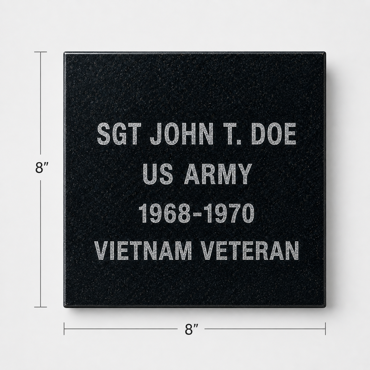Memorial Brick — 8" x 8"