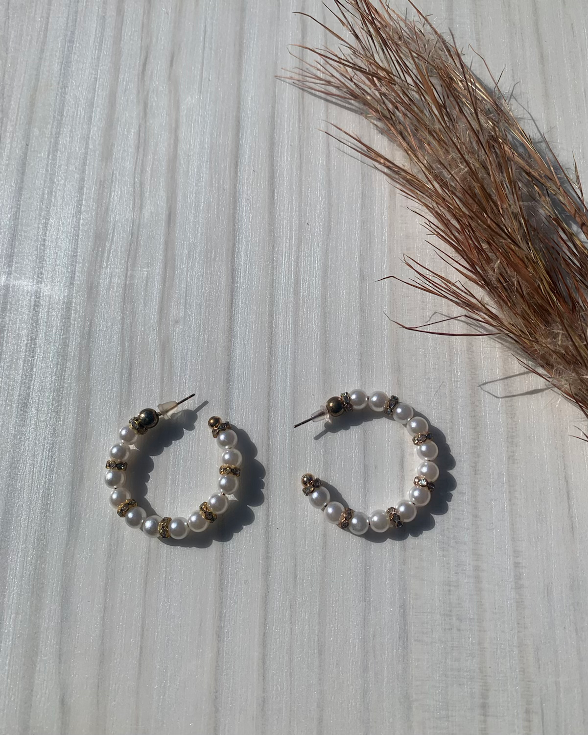 Golden Pearl Earrings