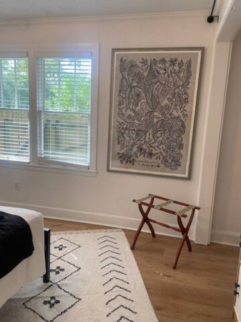 Master bedroom view of luggage rack