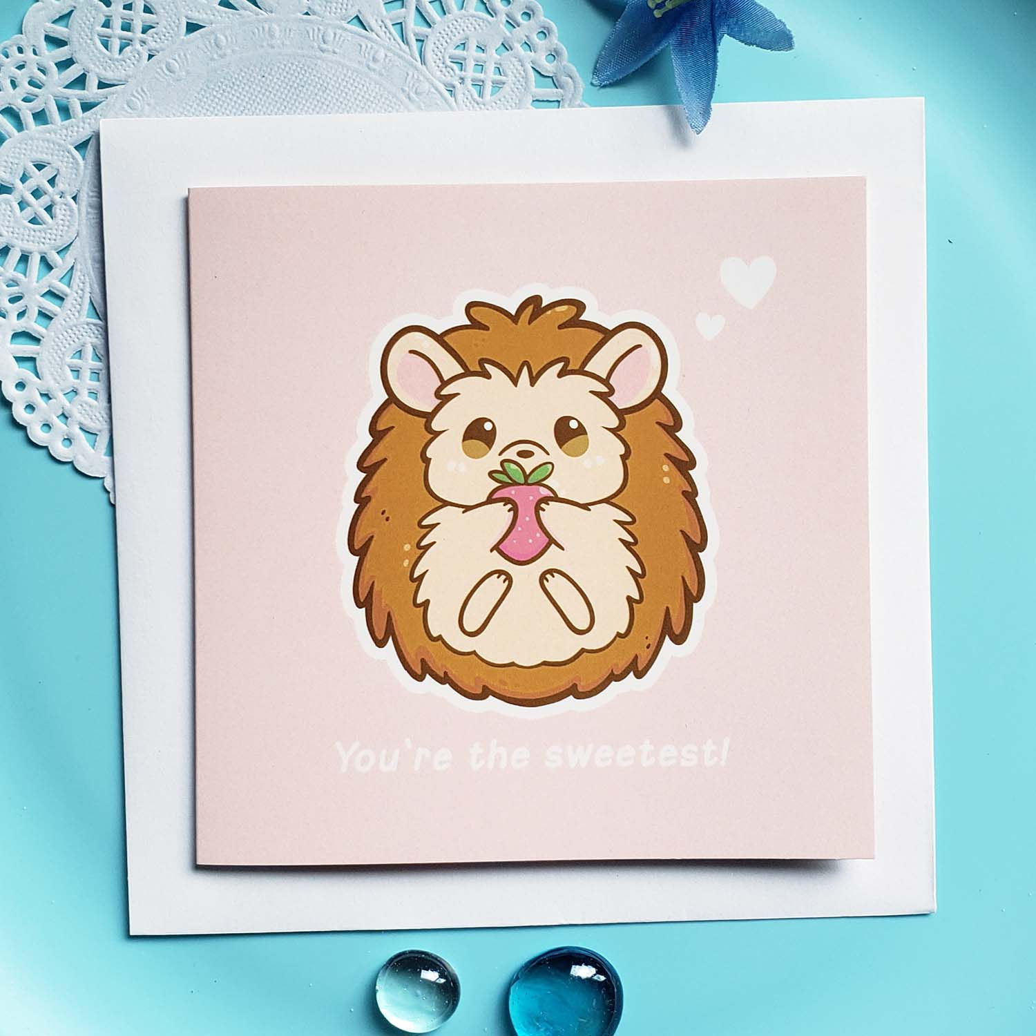 Greeting Card - You're the Sweetest - Hedgehoglet - Eorzea