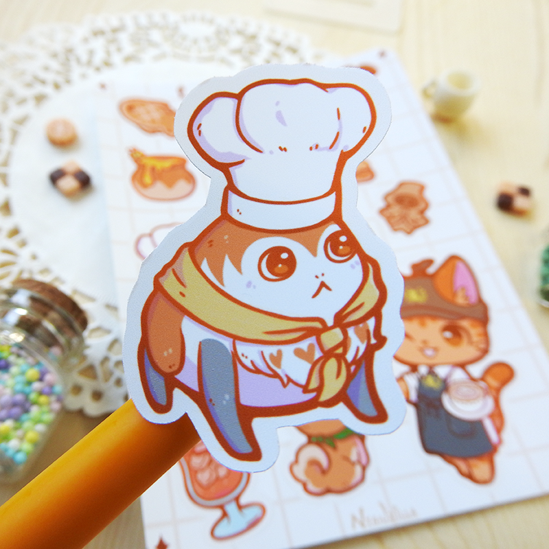 Thumbnail: Sticker Sheet: A Day in Eorzea - Cafe