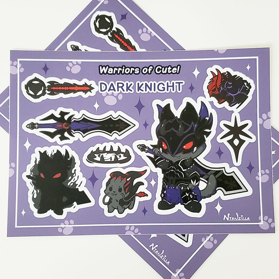 Thumbnail: Vinyl Sticker Sheet: Warriors of Cute (Tank and Melee)