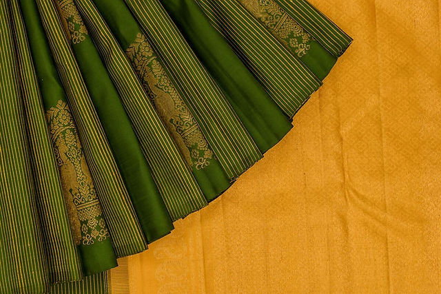 Green silk saree
