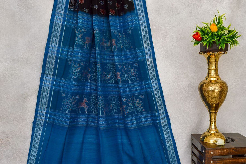 Thumbnail: Ira Creations Sambalpuri Cotton Saree PSIC12IRA23