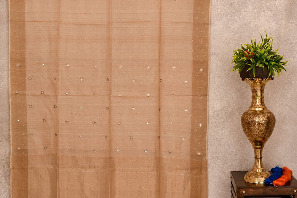 Thumbnail: Chakor Tussar Silk saree PSCK260004