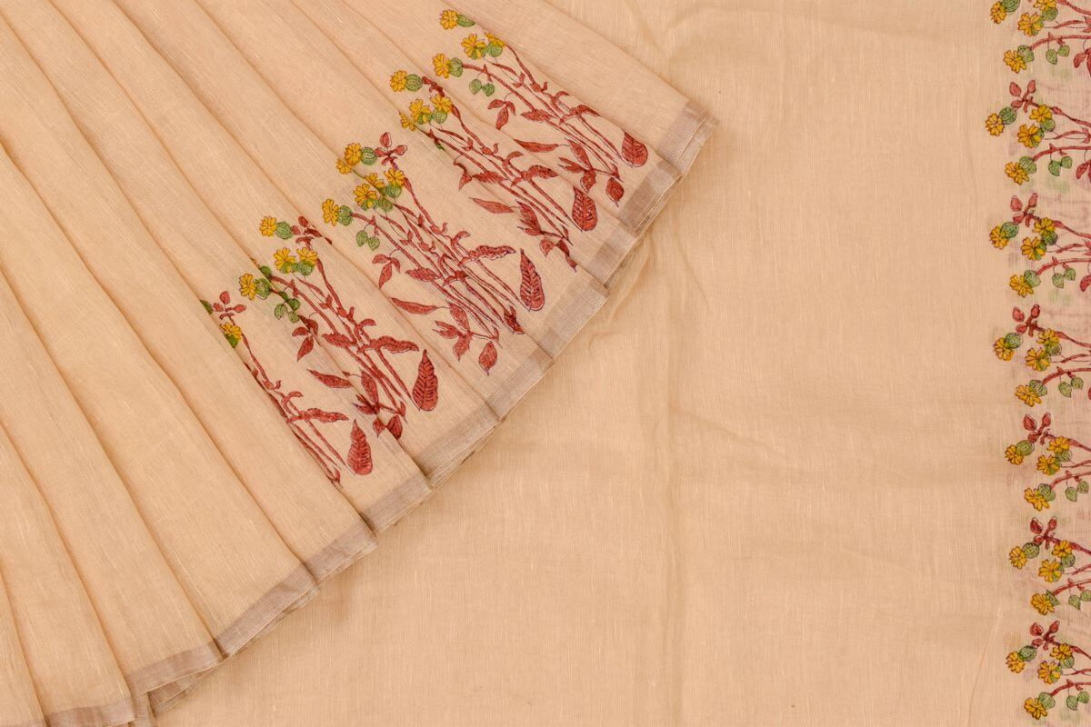 Coorv designs linen saree PSCO110101