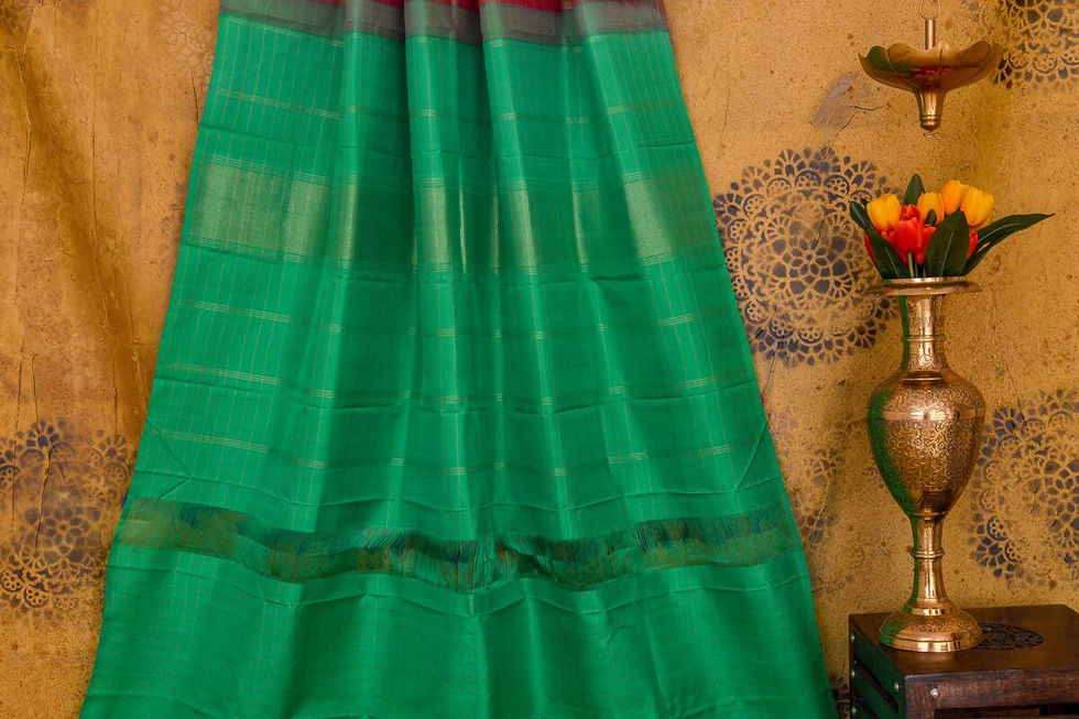 Thumbnail: Sita mahalakshmi kanjivaram silk saree PSSM05SMLGAV190926