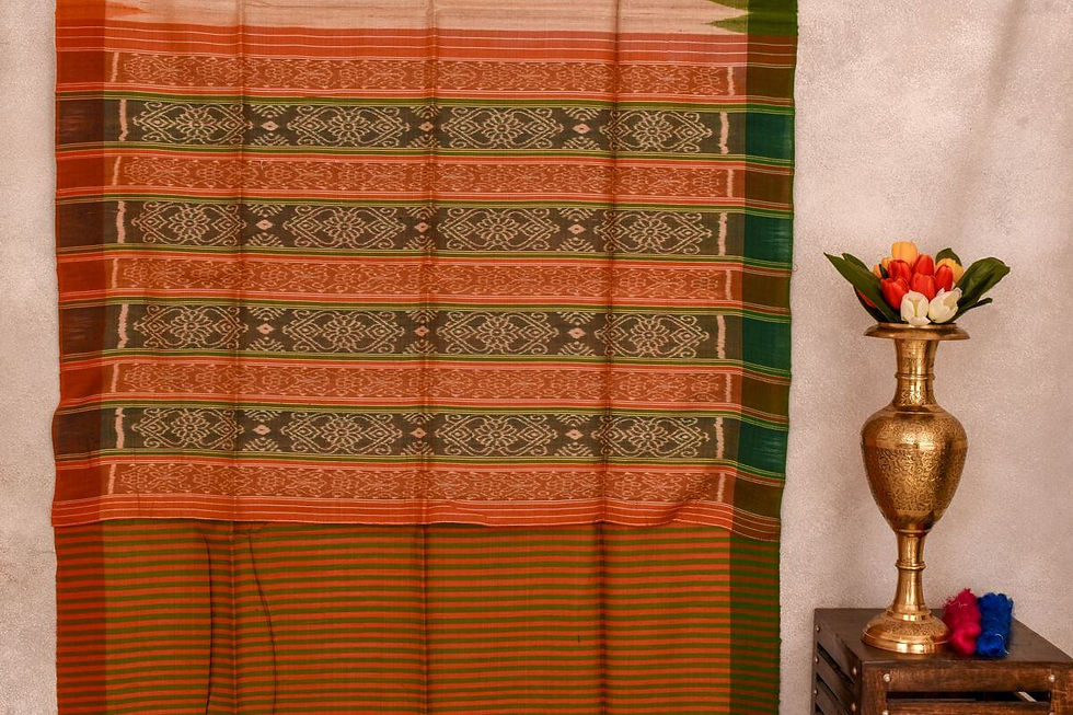 Thumbnail: Chakor Khadi Tussar Silk saree PSCK260092
