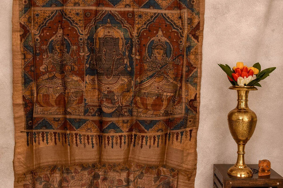 Thumbnail: Anami Weaves Tussar Silk saree PSAW30007