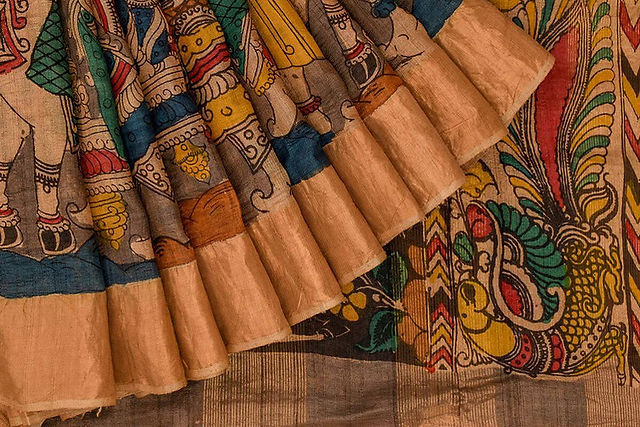 Kalamkari Tussar silk 