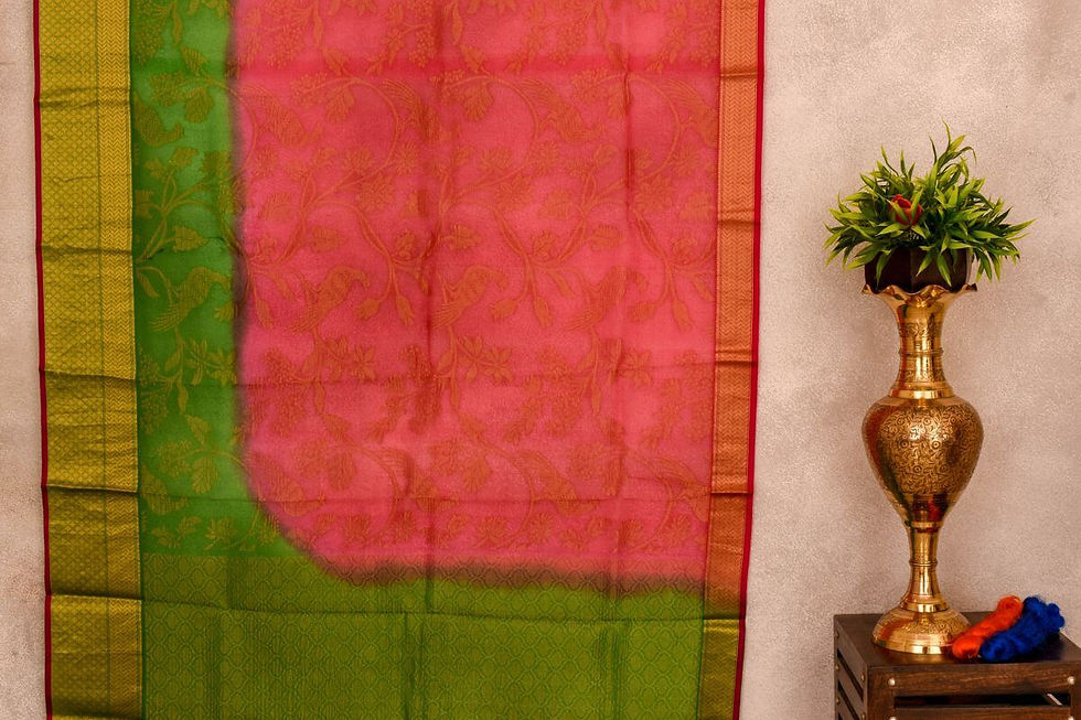Thumbnail: A Silk Weave Raw silk saree PSAC090420