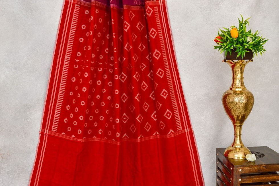 Thumbnail: Ira Creations Sambalpuri Cotton Saree PSIC12IRA17