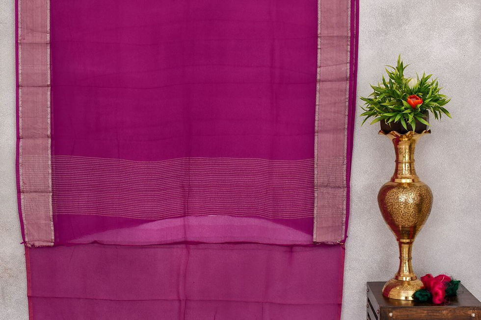 Thumbnail: A Silk Weave chiffon saree PSAC090271