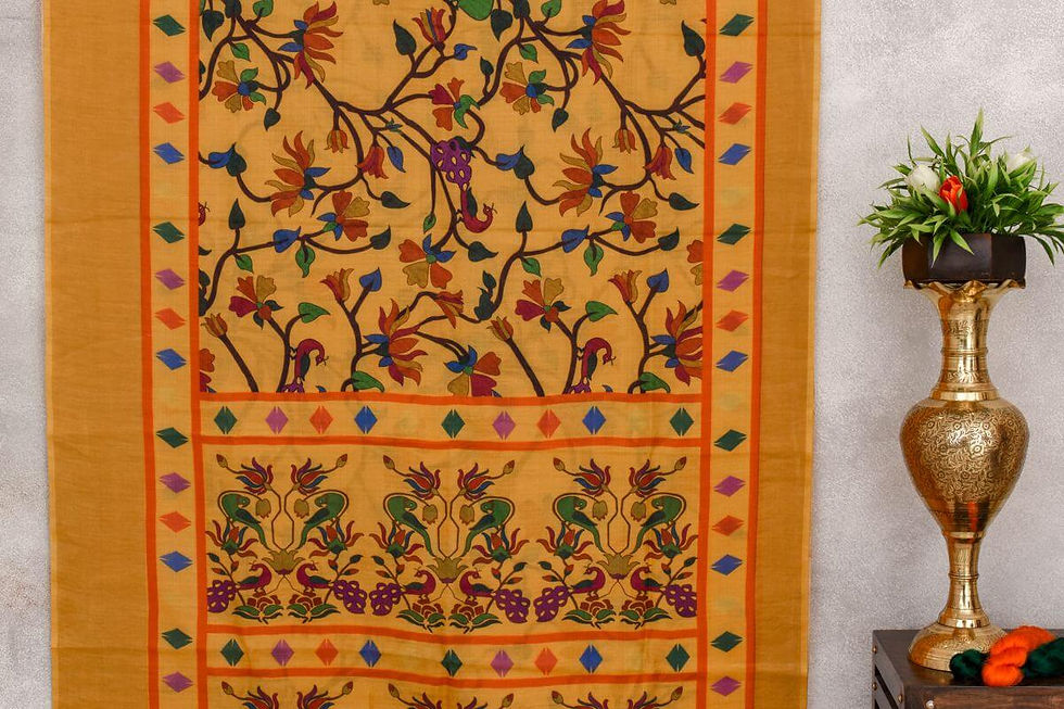 Thumbnail: Shreenivas silks Muga Tussar saree PSSR012109