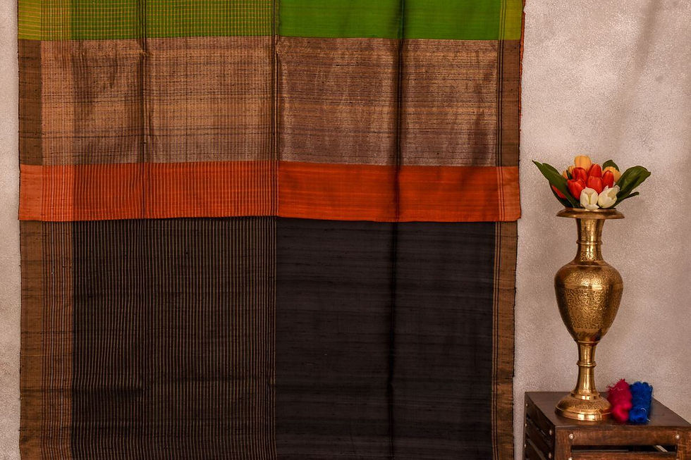 Thumbnail: Chakor Tussar Silk saree PSCK260079
