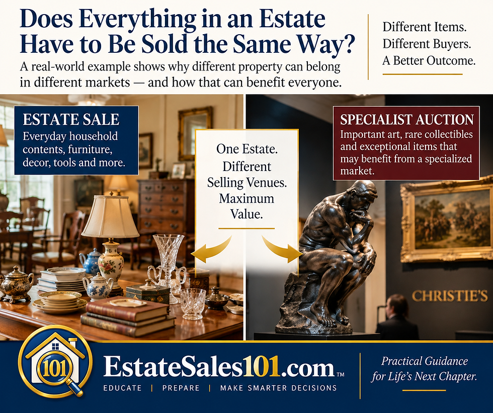Does Everything in an Estate Have to Be Sold the Same Way?