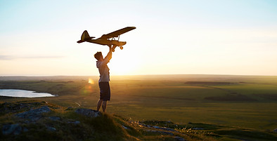 Man Preparing to Fly a Plane