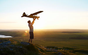 Man Preparing to Fly a Plane