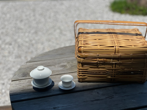 ☆新品☆茶籠茶箱野点茶道具竹籠竹工芸表千家裏