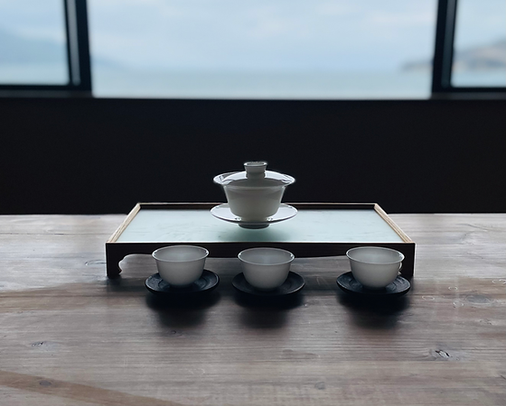 【専用】平安岩華造　色絵木甲四方子付　猪口　小鉢　珍味鉢　茶杯　10個+2個 幸楽窯 錦渕呉須色絵山水茶碗