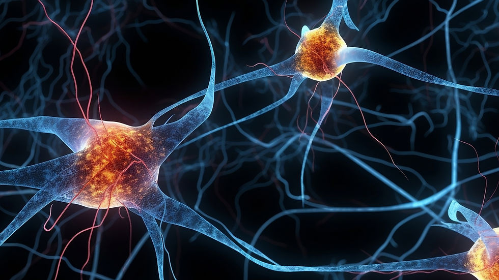 Nerves that are being healed by shockwave therapy.