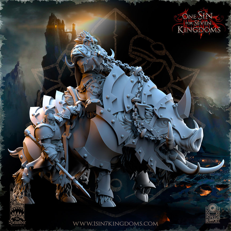 Thumbnail: NESTAH ORCS KHUR GANN, NESTAH WARLORD ON WARBRINGER BOAR