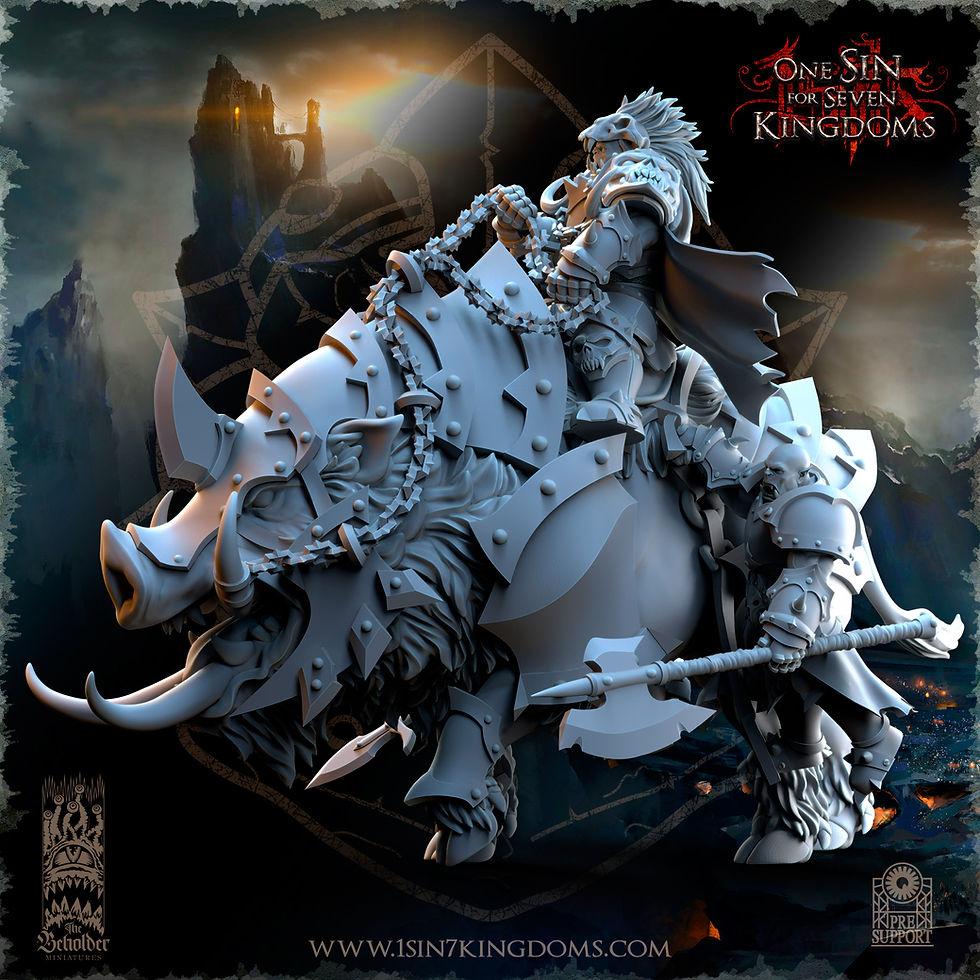 Thumbnail: NESTAH ORCS KHUR GANN, NESTAH WARLORD ON WARBRINGER BOAR