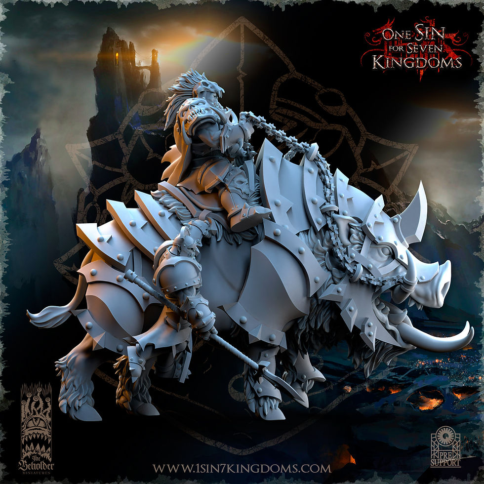 Thumbnail: NESTAH ORCS KHUR GANN, NESTAH WARLORD ON WARBRINGER BOAR