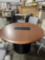 4 foot round wood conference table