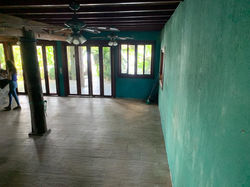 Downstairs, opening on back porch