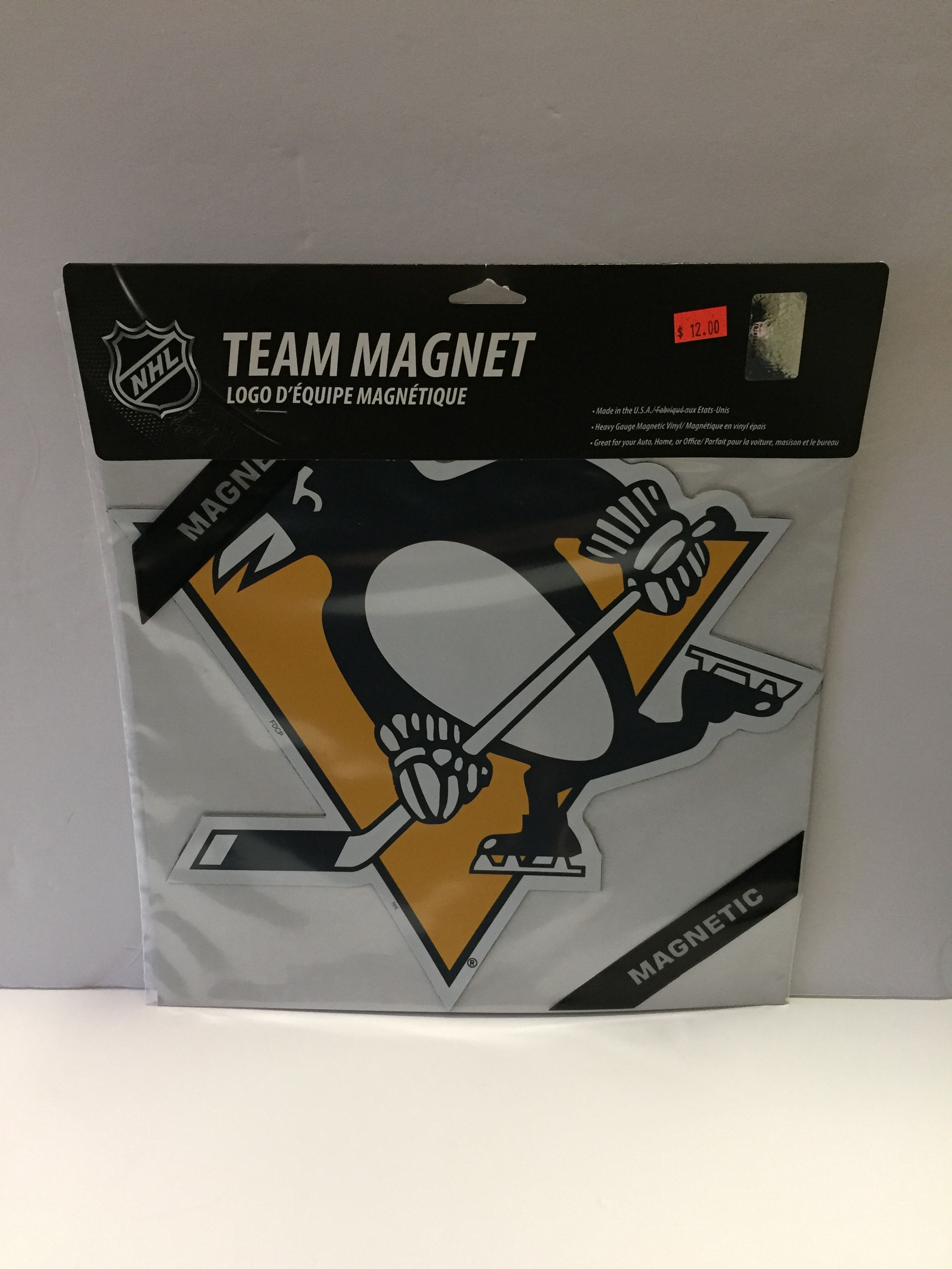 Pittsburgh Penguins Big 12"x12" Emblem Magnet