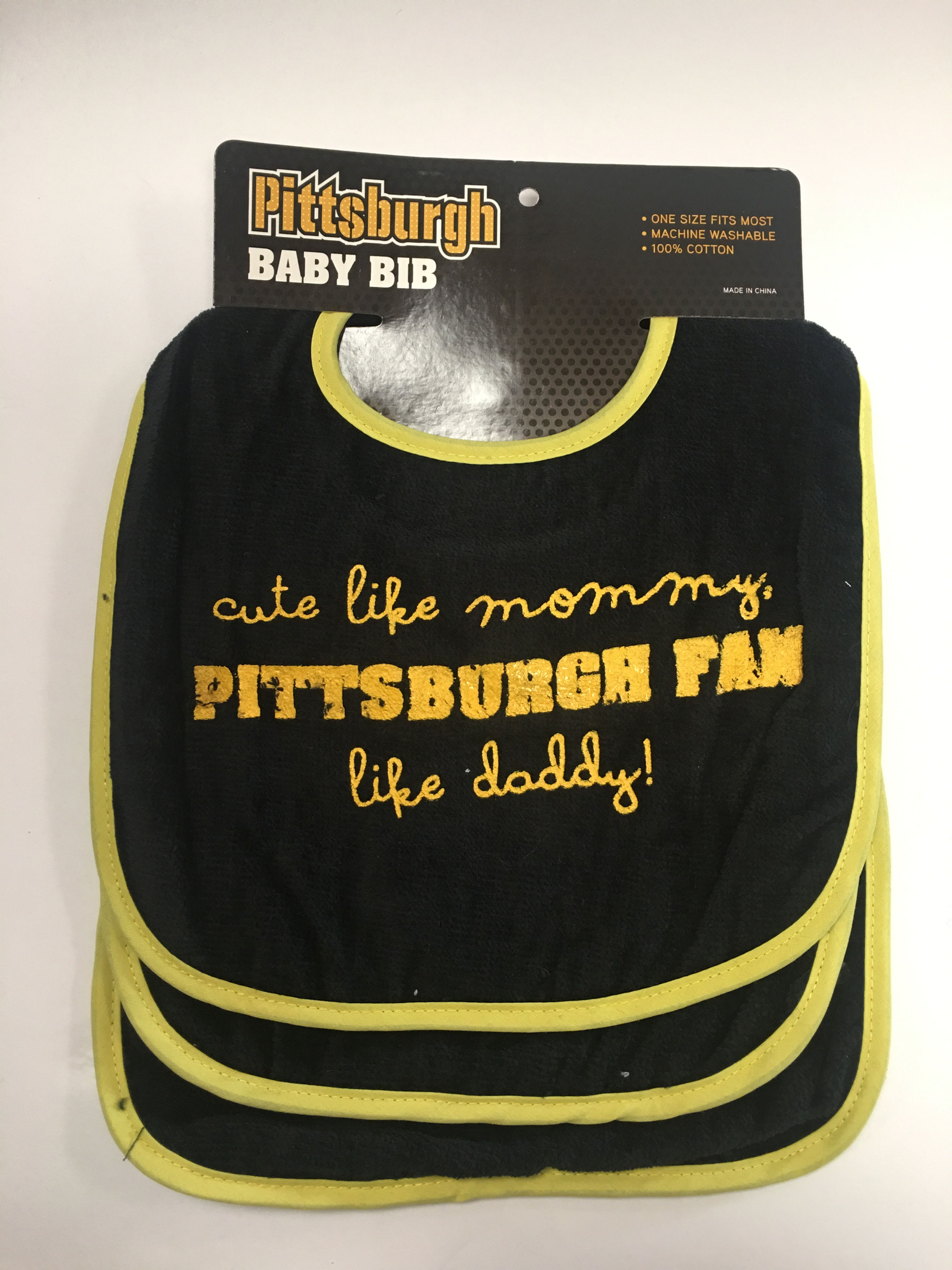 Pittsburgh Steelers 3 Pack 'Cute Like Mommy' Baby Bibs