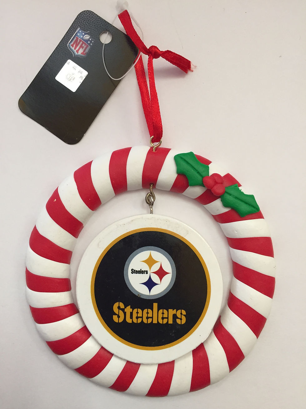 Pittsburgh Steelers Clay Dough Wreath Ornament.