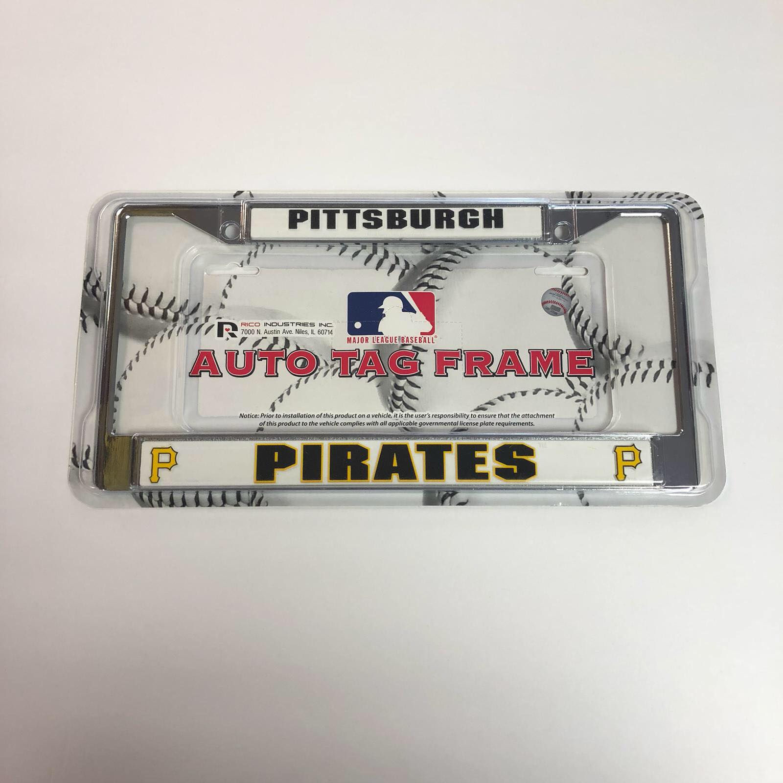 Pittsburgh Pirates, White Auto Tag License Plate Frame