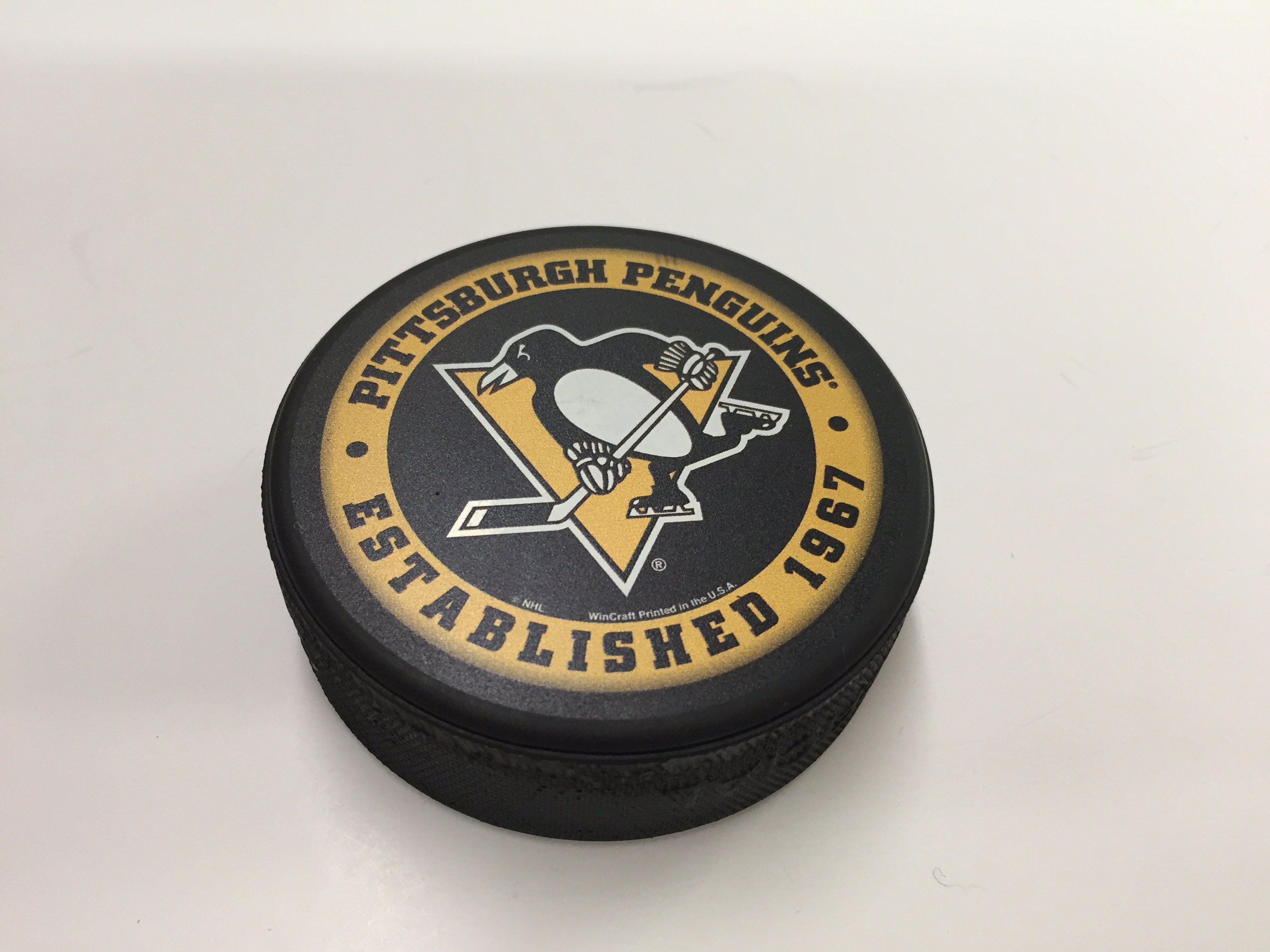 Pittsburgh Penguins Printed Hockey Puck