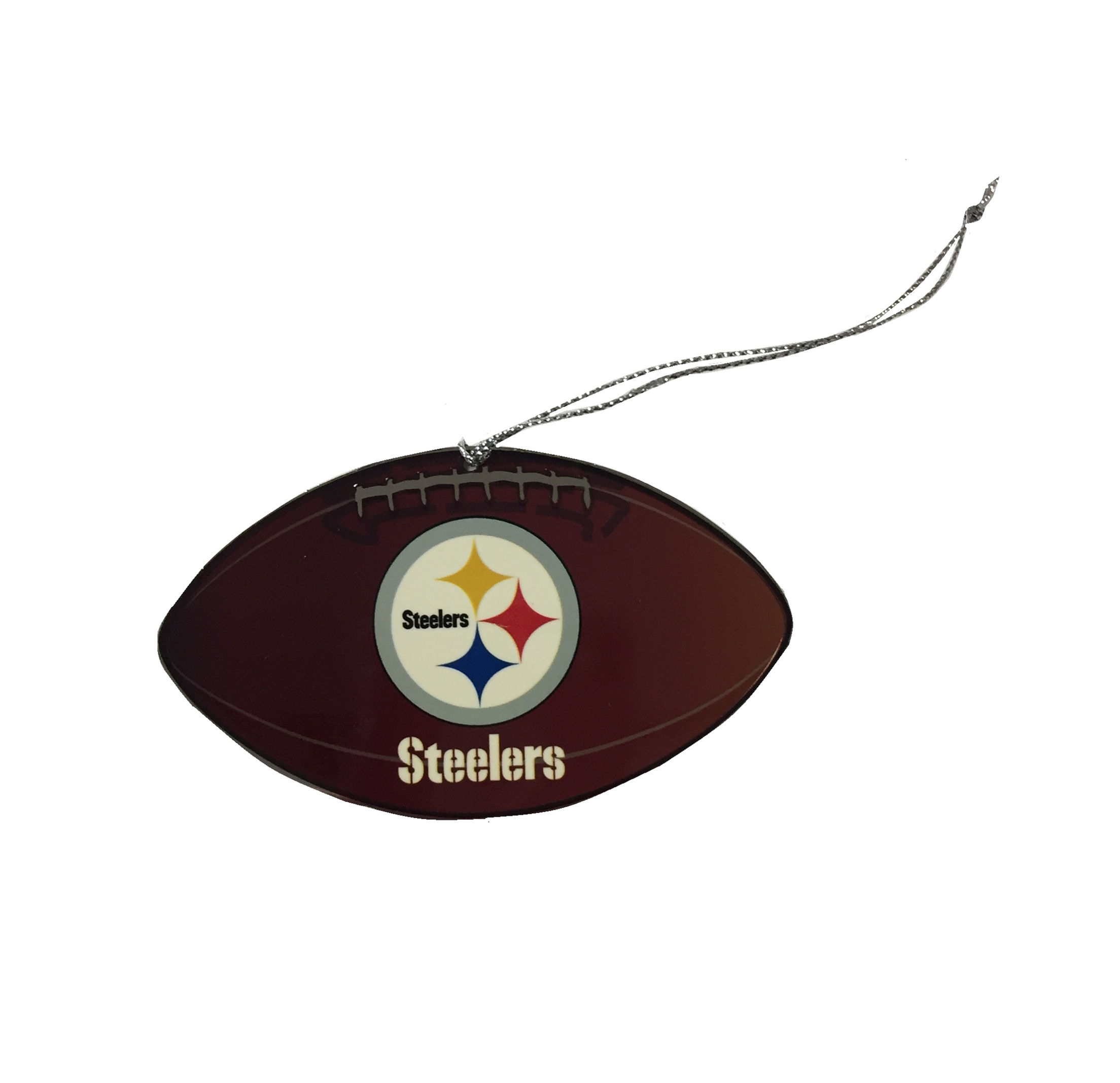 Pittsburgh Steelers Metal Football Ornament