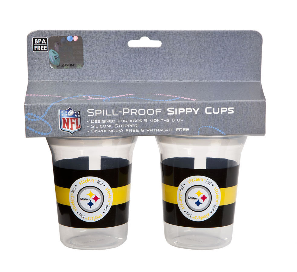 Pittsburgh Steelers 2-Pack Spill Proof Sippy Cups