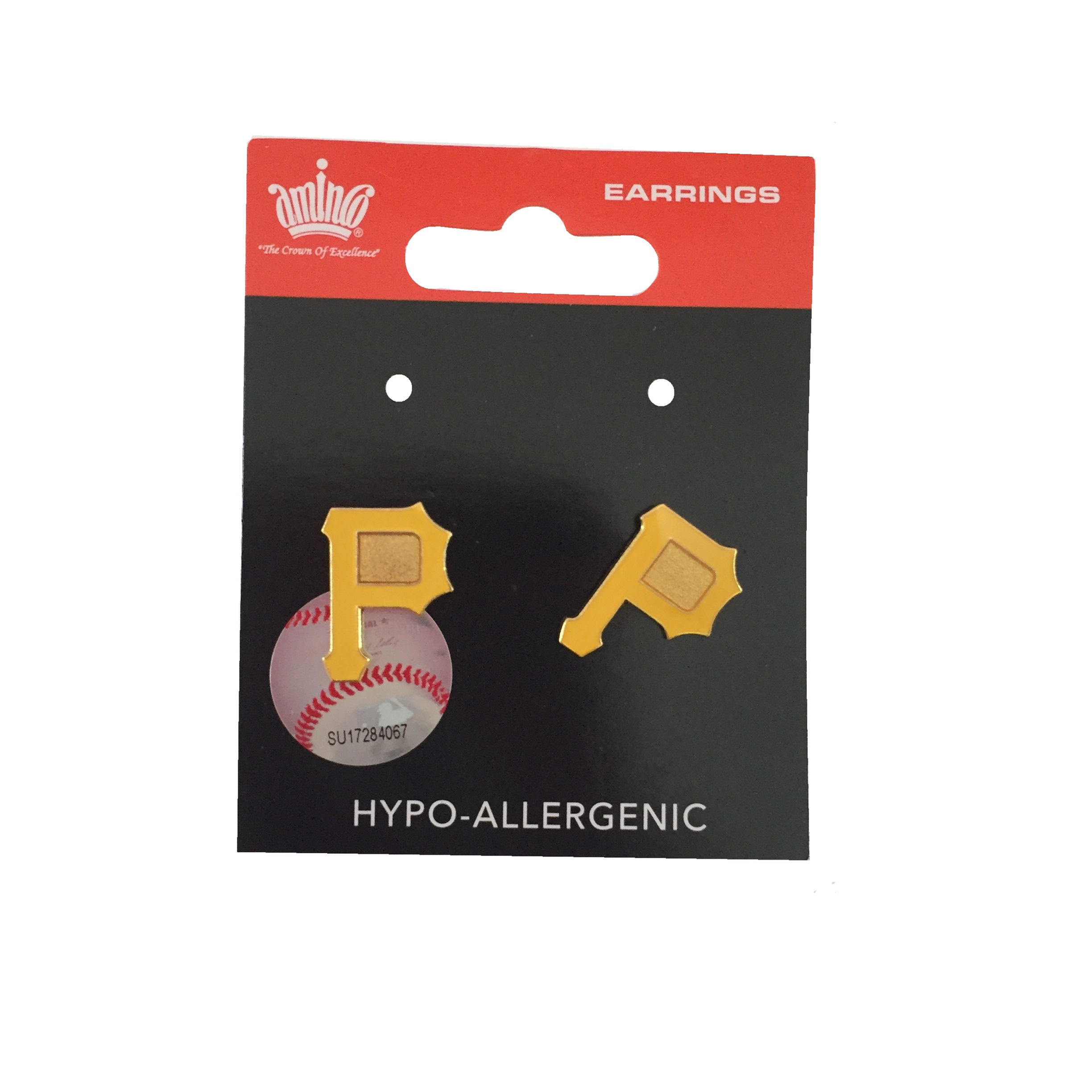 Pittsburgh Pirates Gold 'P' Stud Earrings