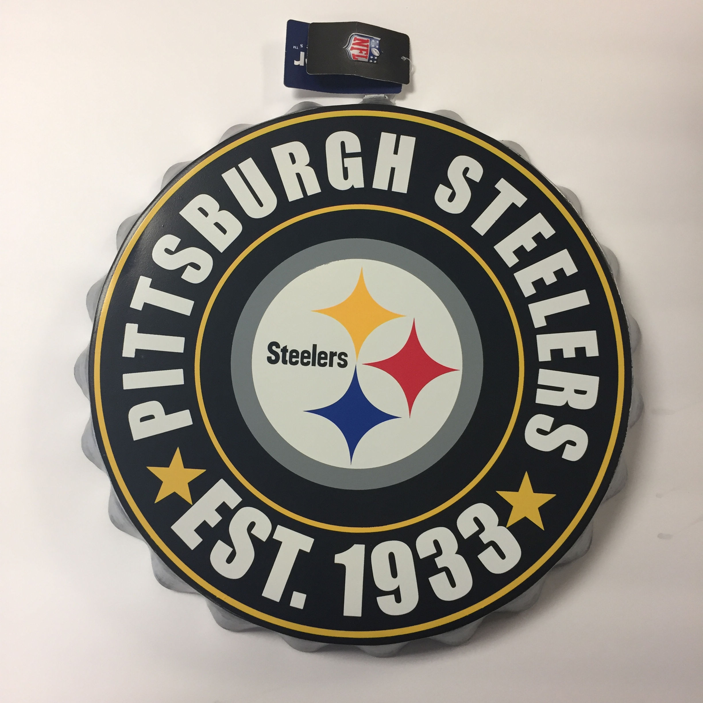 Pittsburgh Steelers EST 1933 Bottle Cap Wall Sign